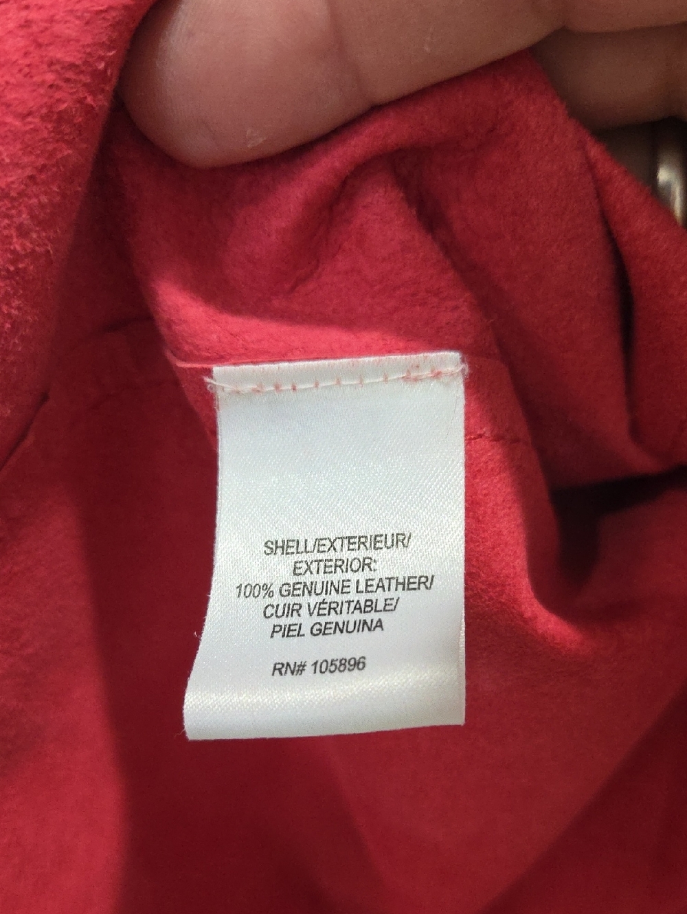 Worth New York Red Leather 3/4 Sleeve Top, Medium - Picture 3 of 8